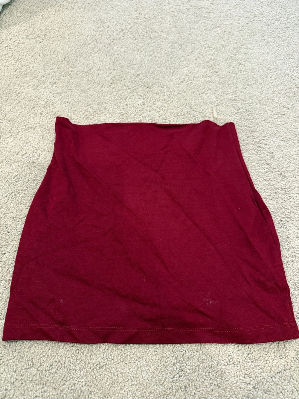 Windsor Wine Red Knit Mini Skirt